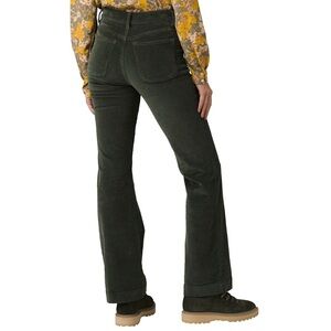 Prana Traps Corduroy Pants Forest Green Size 10 Organic Cotton Bootcut
